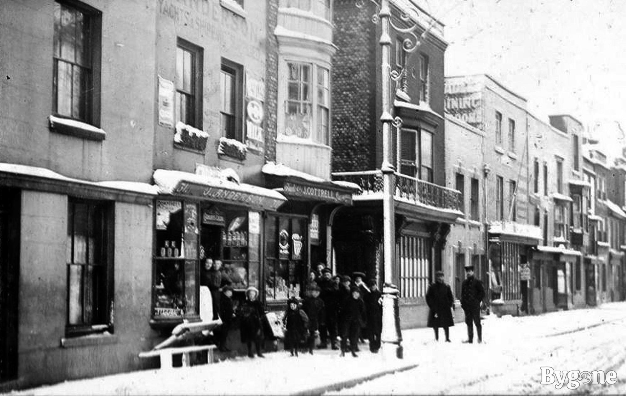 Broad Street with snow, Old Portsmouth, 1910