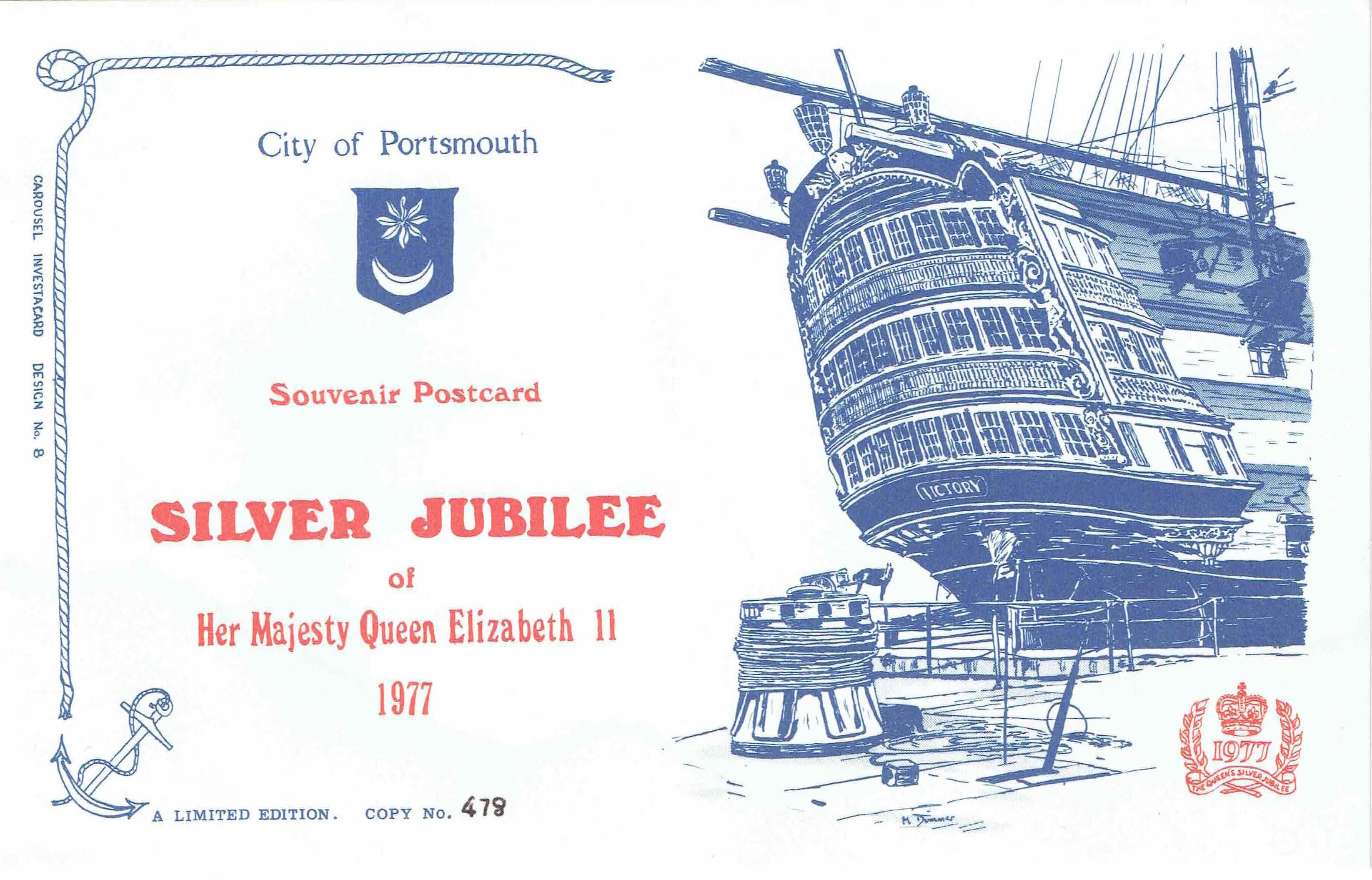 City of Portsmouth, Souvenir Postcard, 1977