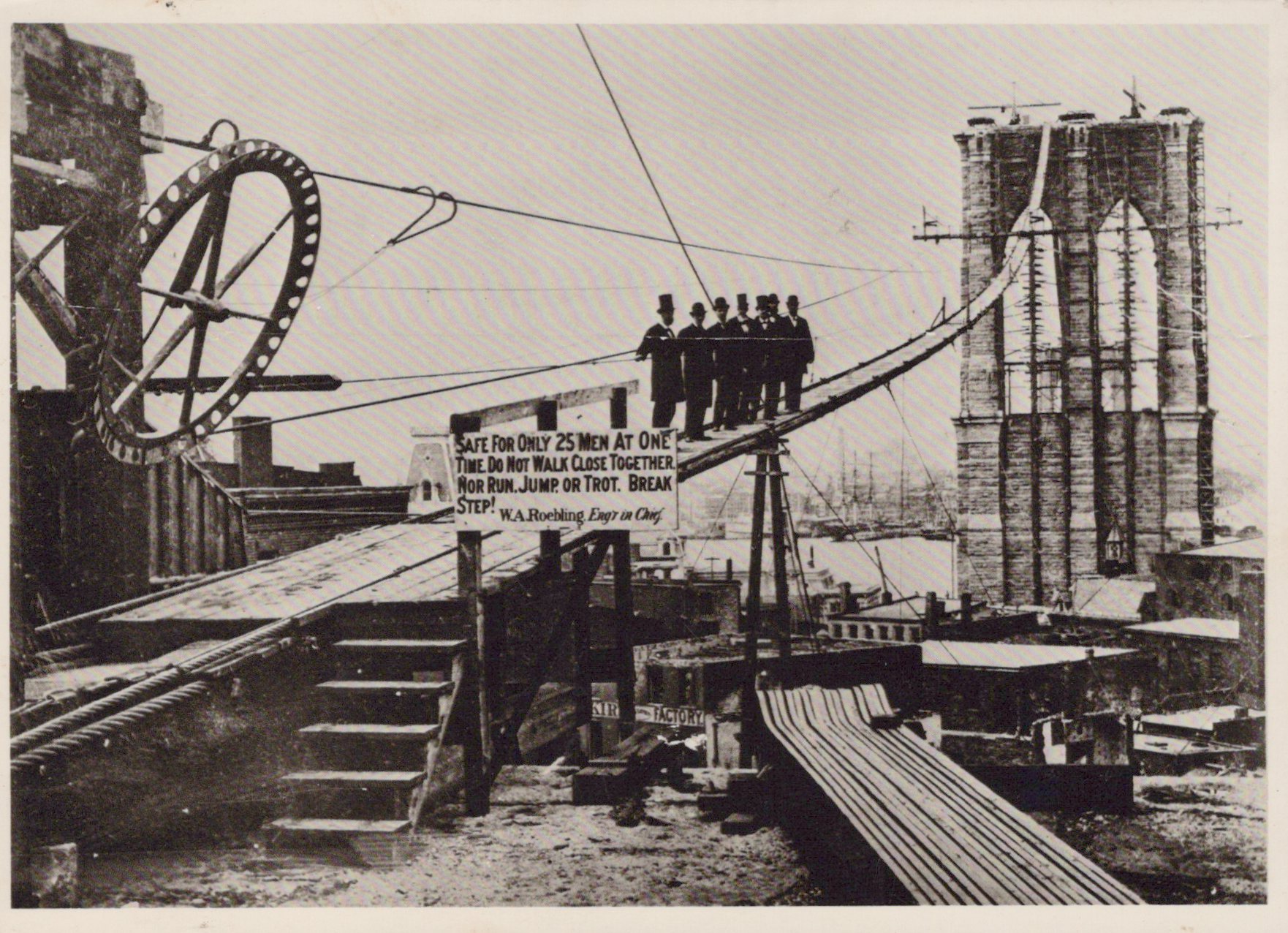 Construction of the Brooklyn Bridge