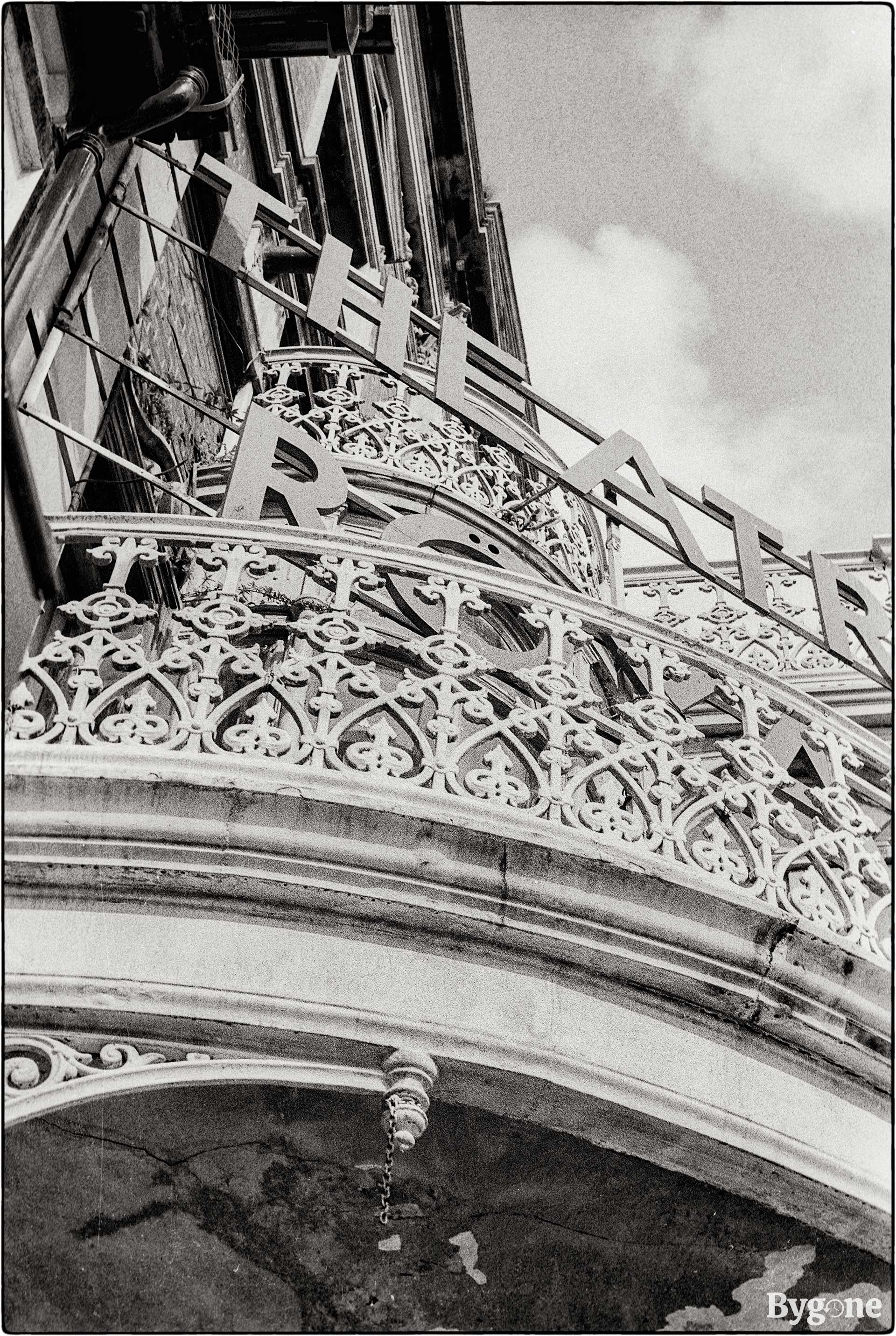 Detail of Theatre Royal sign, Guildhall Walk