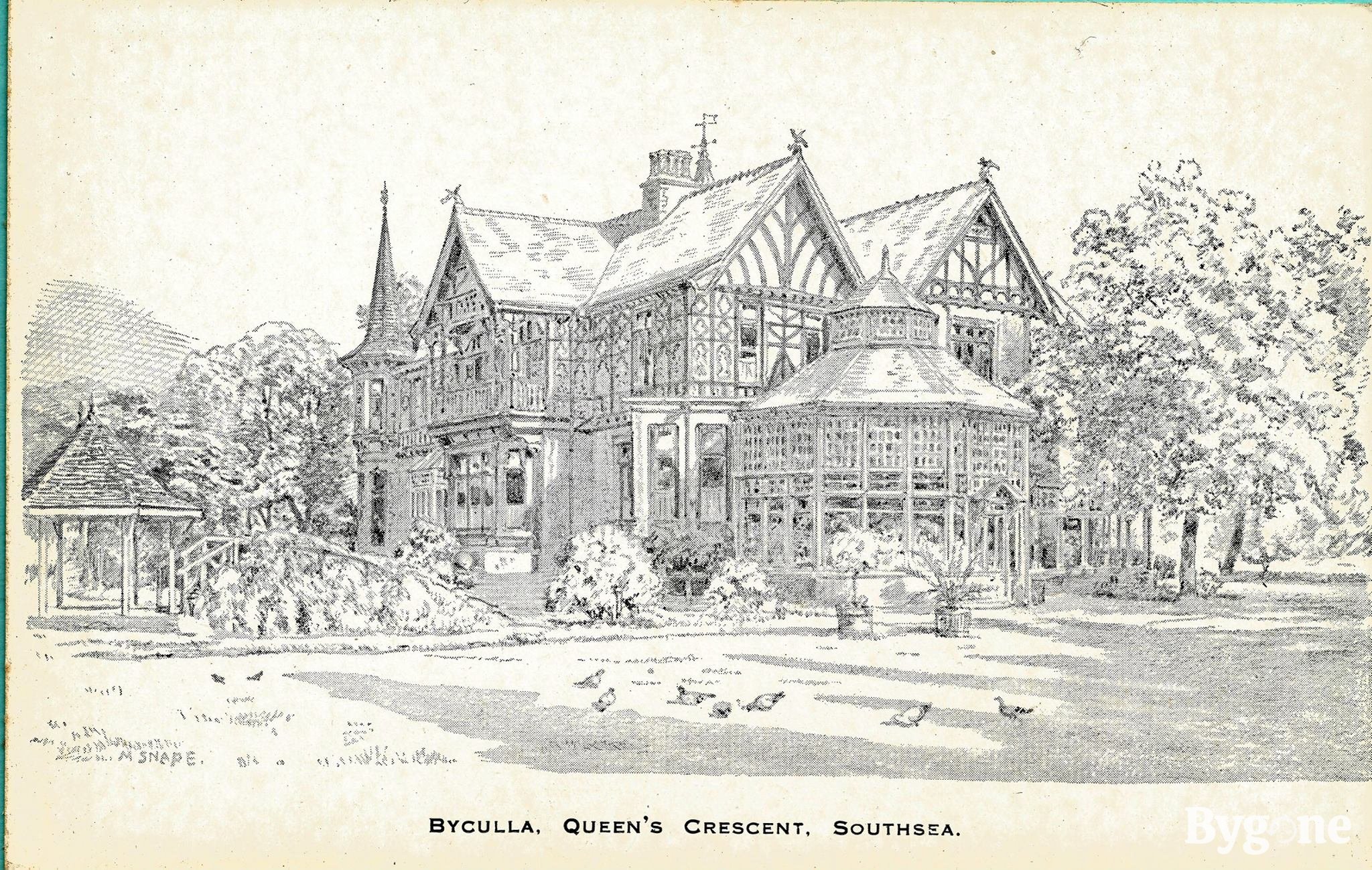Drawing of "Byculla", Queens Crescent (Brankesmere House)