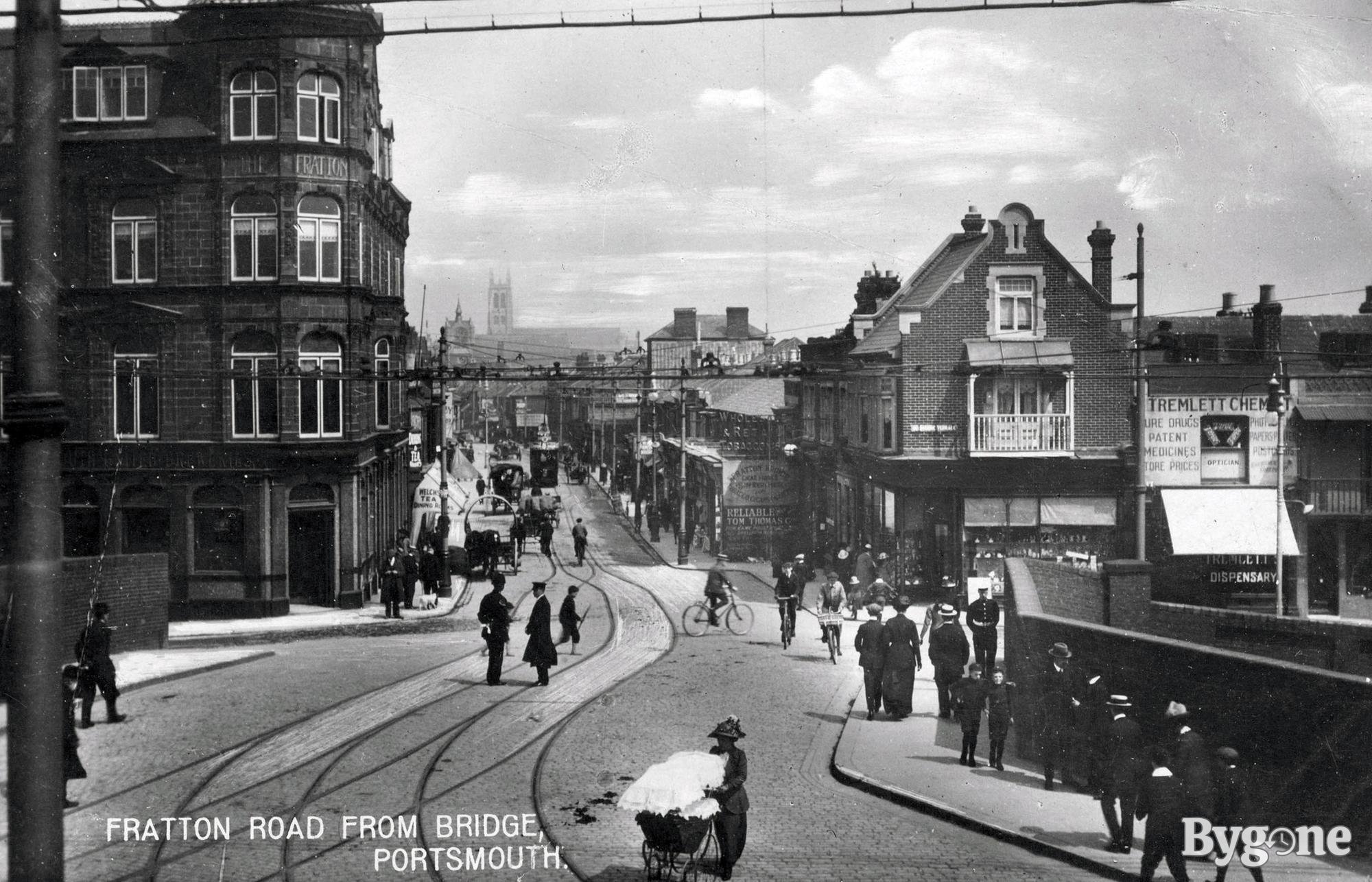 Fratton Bridge, showing Fratton Road