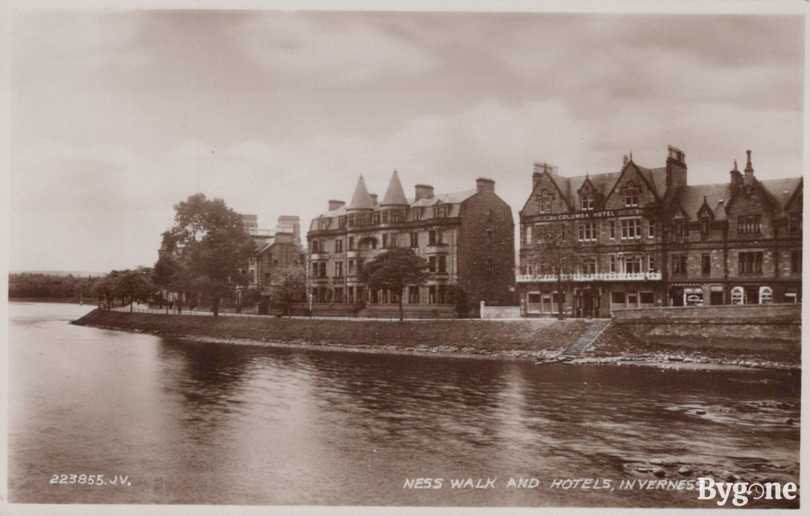Ness Walk and hotels, Inverness
