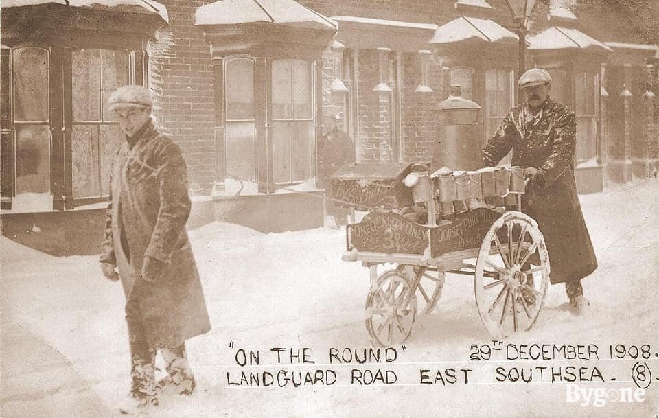 "On the round" Landguard Road, December 1908