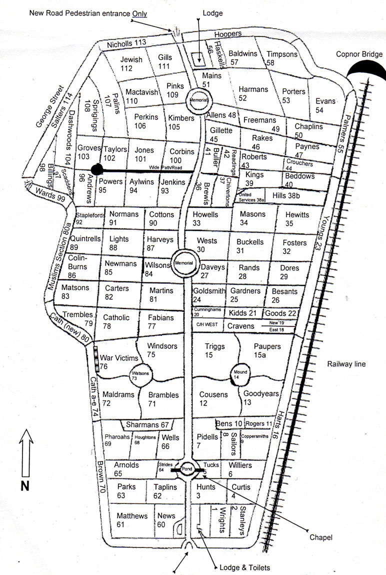 Plan of Kingston Cemetery | Bygone