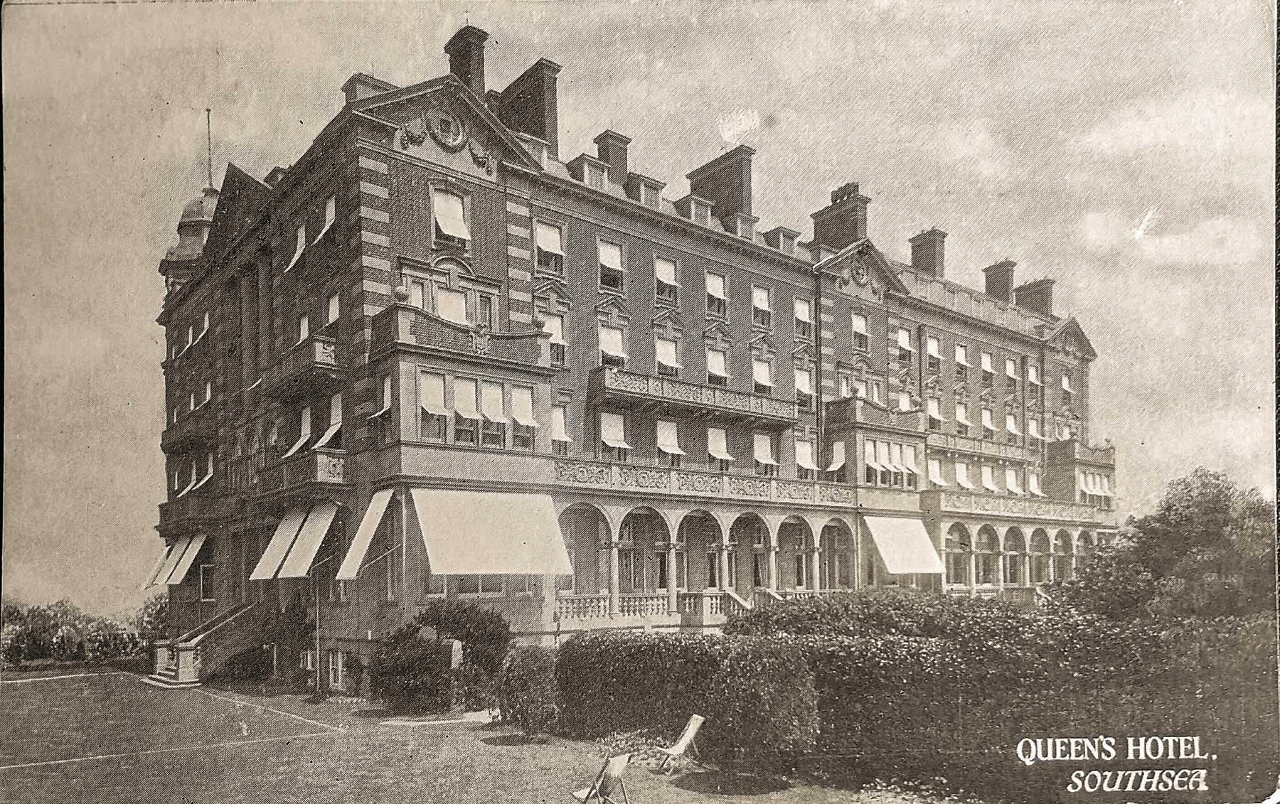 Queens Hotel, Southsea, postcard