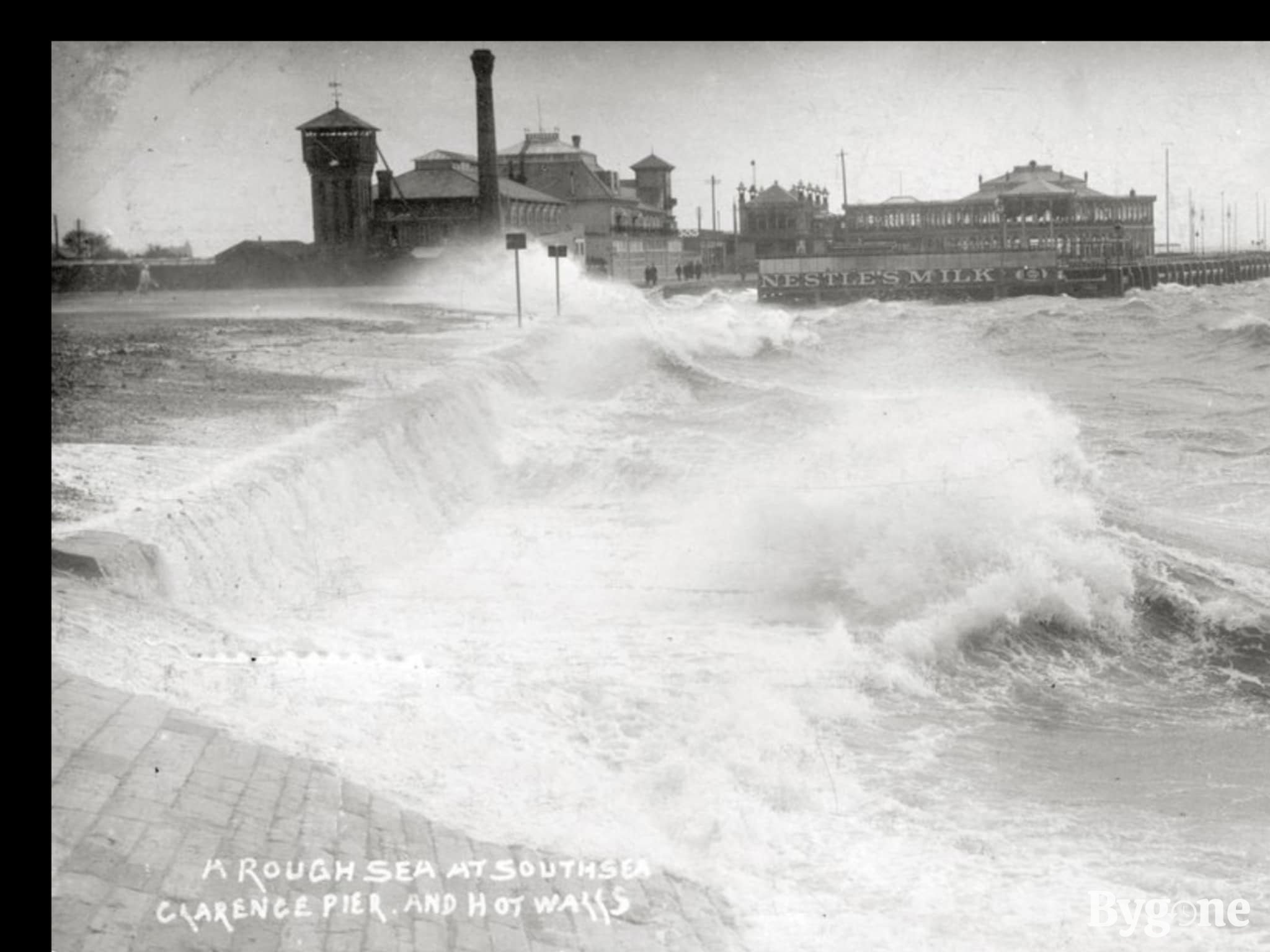 Rough sea at Clarence Pier
