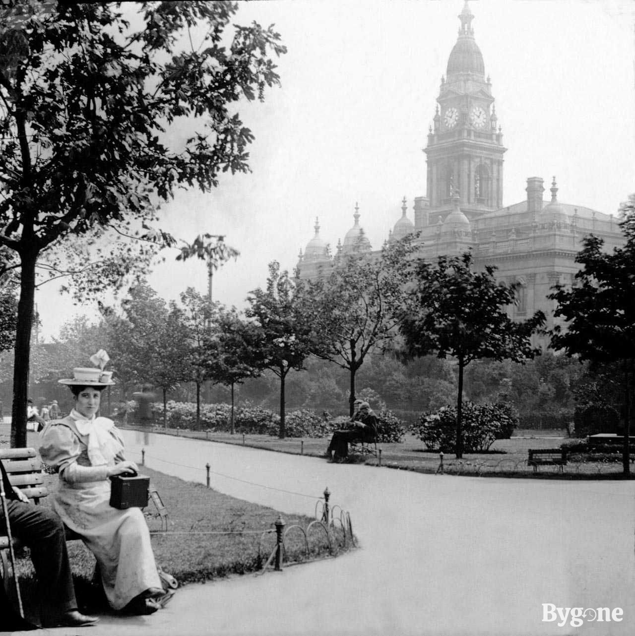 Victoria Park, showing Guildhall, Portsmouth