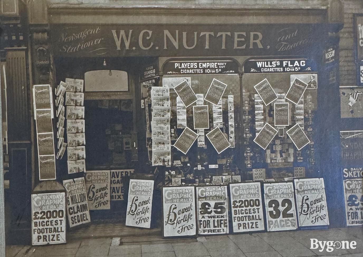 W.C. Nutter shopfront, 142 Highland Road, Eastney, 1927