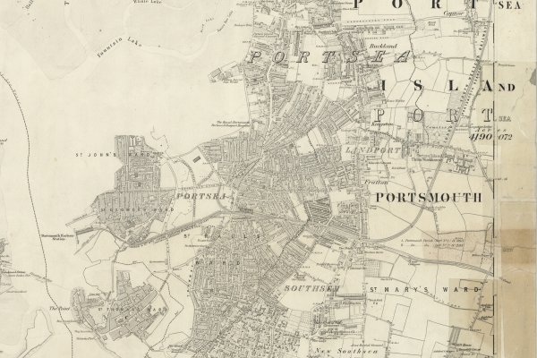 Map of Portsmouth, 1856