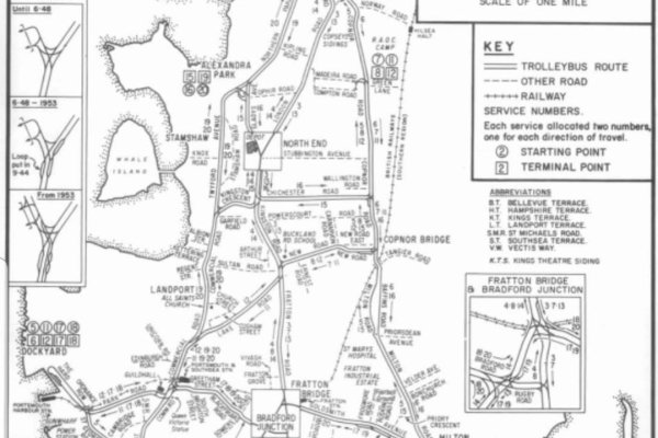 Portsmouth Trolleybus Routes