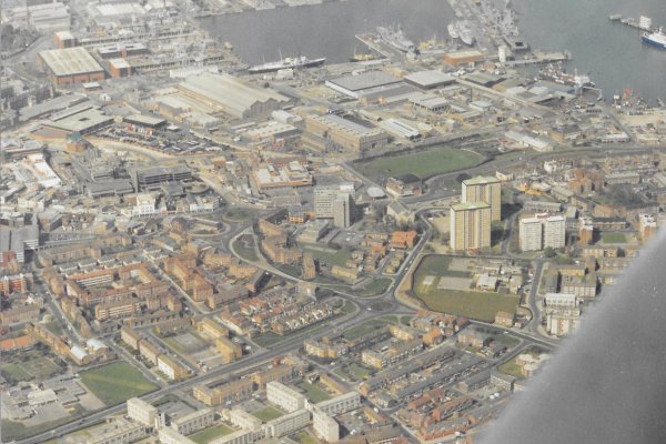 Portsmouth from the air, 1980s