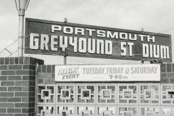 Portsmouth Greyhound Stadium sign