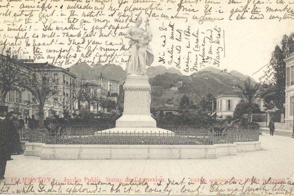 Jardin Public, Statue de L'Annexion, Menton