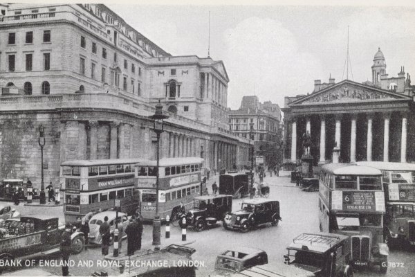 Bank of England and Royal Exchange, London