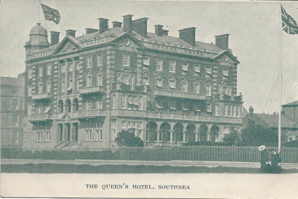 The Queen's Hotel, Southsea postcard